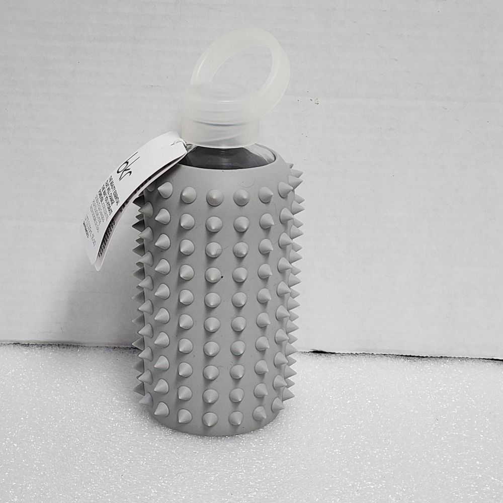 BKR Glass Water Bottle‎ Spiked London  Little 16oz/500ml New with Tag Gray